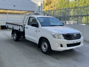 2014 Toyota Hilux TGN16R MY14 Workmate 4x2 White 4 Speed Automatic Cab Chassis