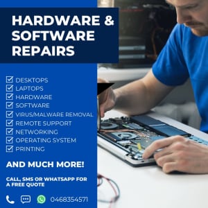 All hardware and software repairs!
