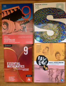 Yr 9 Textbooks- Maths, Science, HASS & Health