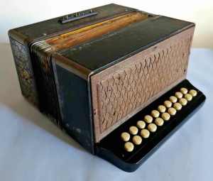 Vintage accordion made in Brazil - decoration only