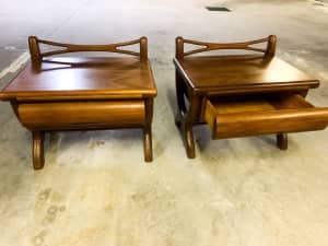 X2 wooden bed side tables with drawers. Perfect condition