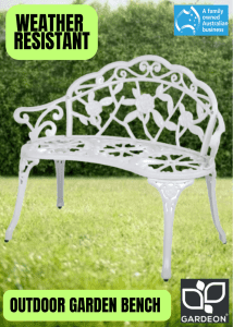 Outdoor Garden Bench Aluminium - Pickup / Delivery Available
