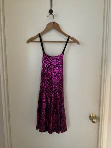 Small Hot Pink and Black Party Dress