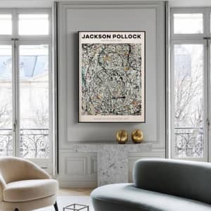 80cmx120cm Jackson Pollock Exhibition III Black Frame Canvas Wall...