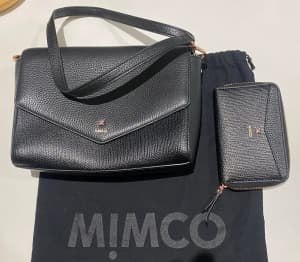 Mimco D-Vine Cross (Black) Body Bag & Jett Wallet