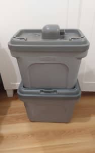 2 X PET STORAGE CONTAINERS