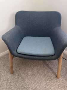 Ikea Vedbo blue arm chair
