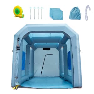 Inflatable Spray Booth Car Paint Tent 13x10x9ft Filter System Blower 