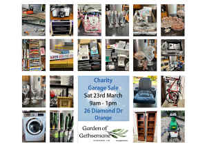 Charity Garage Sale, 23rd March, Orange NSW