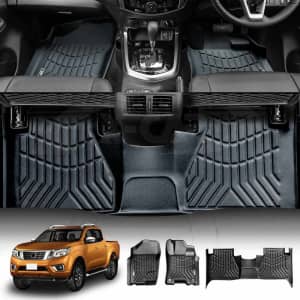 Floor Mats for Nissan Navara NP300 D23 2015 - 2023 WITHOUT Cup Holders