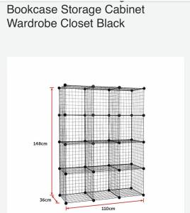 Kmart click clack storage /book shelf by 2.