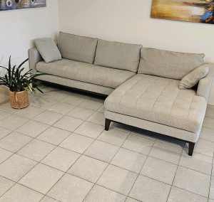FREEDOM Marley Couch. Fabric Sofa LOUNGE with chaise RRP $3499