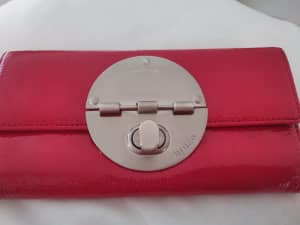 Mimco Wallet turn key Red patent leather 