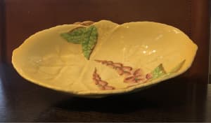 Carltonware oval dish Yellow Foxglove design