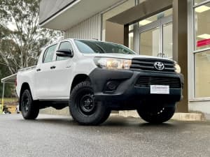 2016 Toyota Hilux GUN125R Workmate Double Cab White 6 Speed Sports Automatic Utility