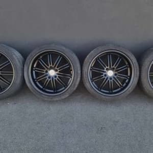 18inch ANZ Deep Dish Alloy Wheels 5x120 & Mint 235/40/18 Tyres