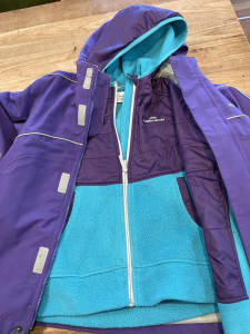 Girls Kathmandu - size 8 - waterproof jacket and fleece set