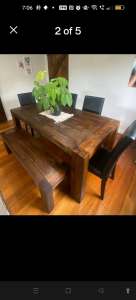 Wanted dining table with bench 