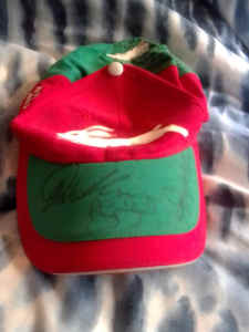 Rabbitohs signed hat signed by three members 