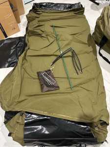 CAMPING SWAGS x 2 DOME WITH CANVAS CARRY BAG