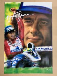 Ayrton Senna Poster 90x60cm NEW Perfect condition