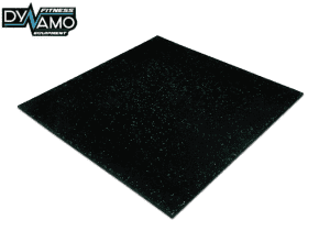 Rubber Gym Flooring Tile Black with Green Fleck New