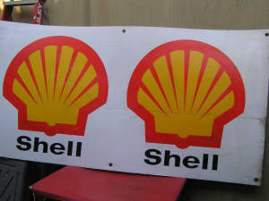 Huge Collectable Shell Sign ( Great for mancave) --Deceased estate