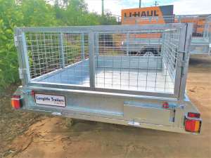 7 x 5 Longlife single axle galv caged trailer.. 600mm or 900mm cage.