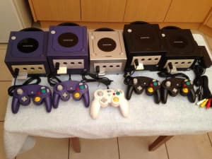 Nintendo GameCube Consoles PLATINUM INDIGO BLACK GAMEBOY PLAYER PAL