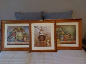 Retro Framed Kitchen Prints-Set of 3-Excellent condition