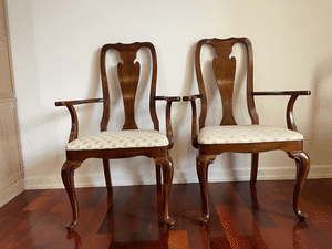 Two retro wooden chairs, beautiful cherry wood