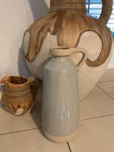 Grey decorative pot 40 cm