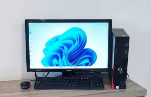 Complete Windows 11 Desktop Computer with 24 inch Monitor