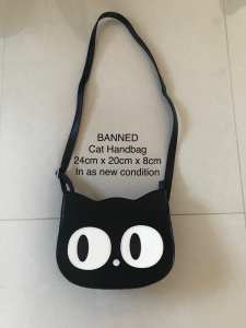 Cute Cat Handbag $20. Brand: Banned. 24cm x 20cm x 8cm.