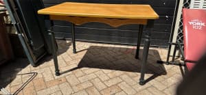 Small metal base dining table