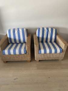 Luxury Outdoor Armchairs x2 - Imported from Indonesia - 80x80x50 cm