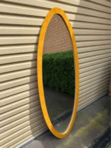 Vintage oval MCM wall mirror - perfect for any home decor