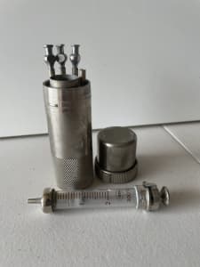 Antique WW2 era medical syringe kit