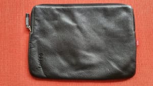 Toffee black lather laptop case 14 inch