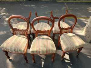 Make an offer: antique six Victorian chairs 1860 