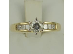 71 Pts 14ct Yellow Gold Ladies Diamond Ring Size M1/2 024300158391