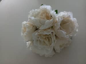 Wedding silk ivory posey bouquet 40cms x 30cms