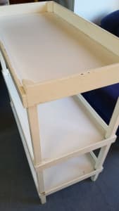 WHITE WOODEN CHANGE TABLE
