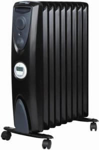 Oil Free/Electric 11 Fin Eco Portable Column Heater 2.4KW w/Thermostat