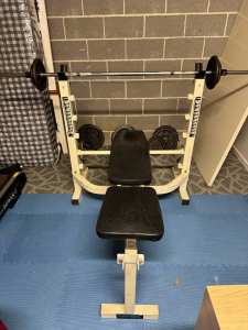 Bench press and plate weights