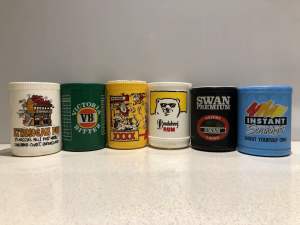 Assortment of Rare Australian Classic Beer Stubby Coolers