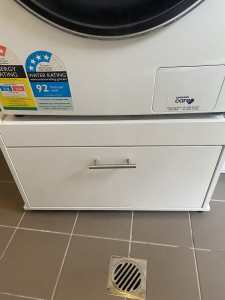 White Front Loading Washing Machine Stand