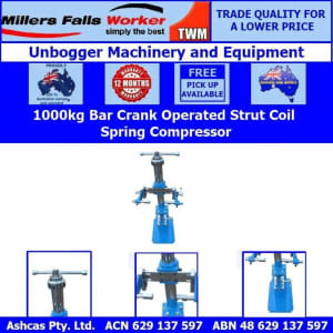 Millers Falls TWM Bar Crank Strut Coil Spring Compressor 1000kg