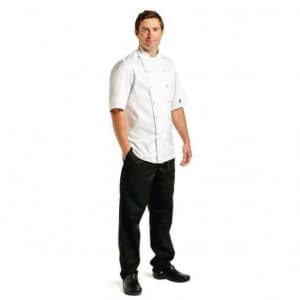 Le Chef Premium Short Sleeve Executive Chefs Jacket White 48