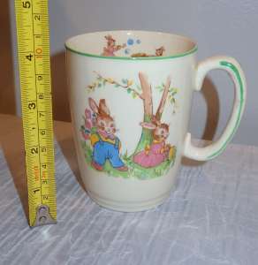 Antique Alfred Meakin Rabbit Bunny Ware Mug Cup